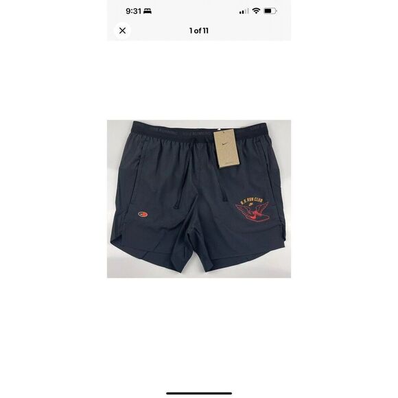 Nike Stride FZ2708-010 Men Sz Small Dri-FIT 5" Blue Ribbon Run Club Shorts Black - Picture 5 of 11
